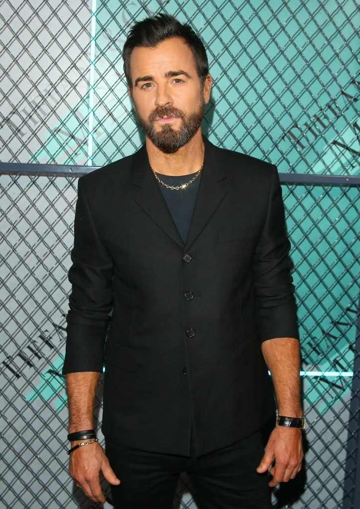 Justin Theroux looking serious