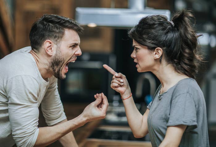 A couple arguing