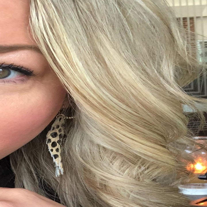 close up of reviewer's blond curls