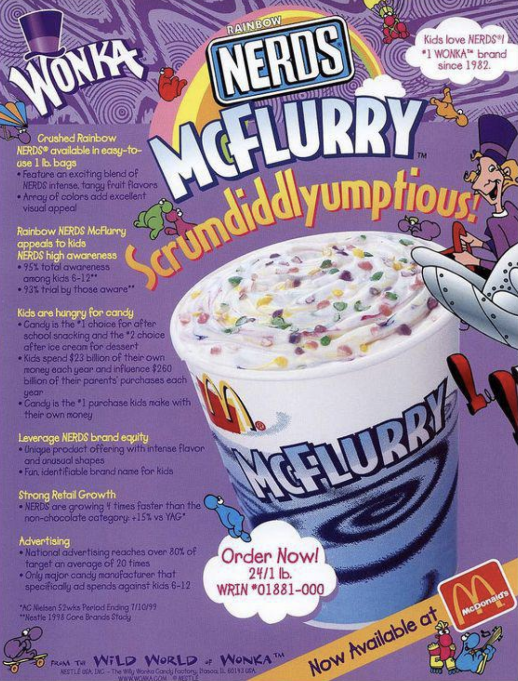 An advertising poster for the Nerds McFlurry