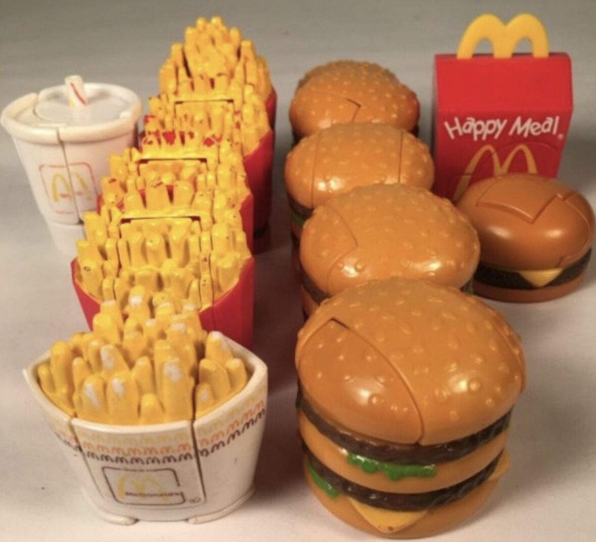Toy fries and burgers