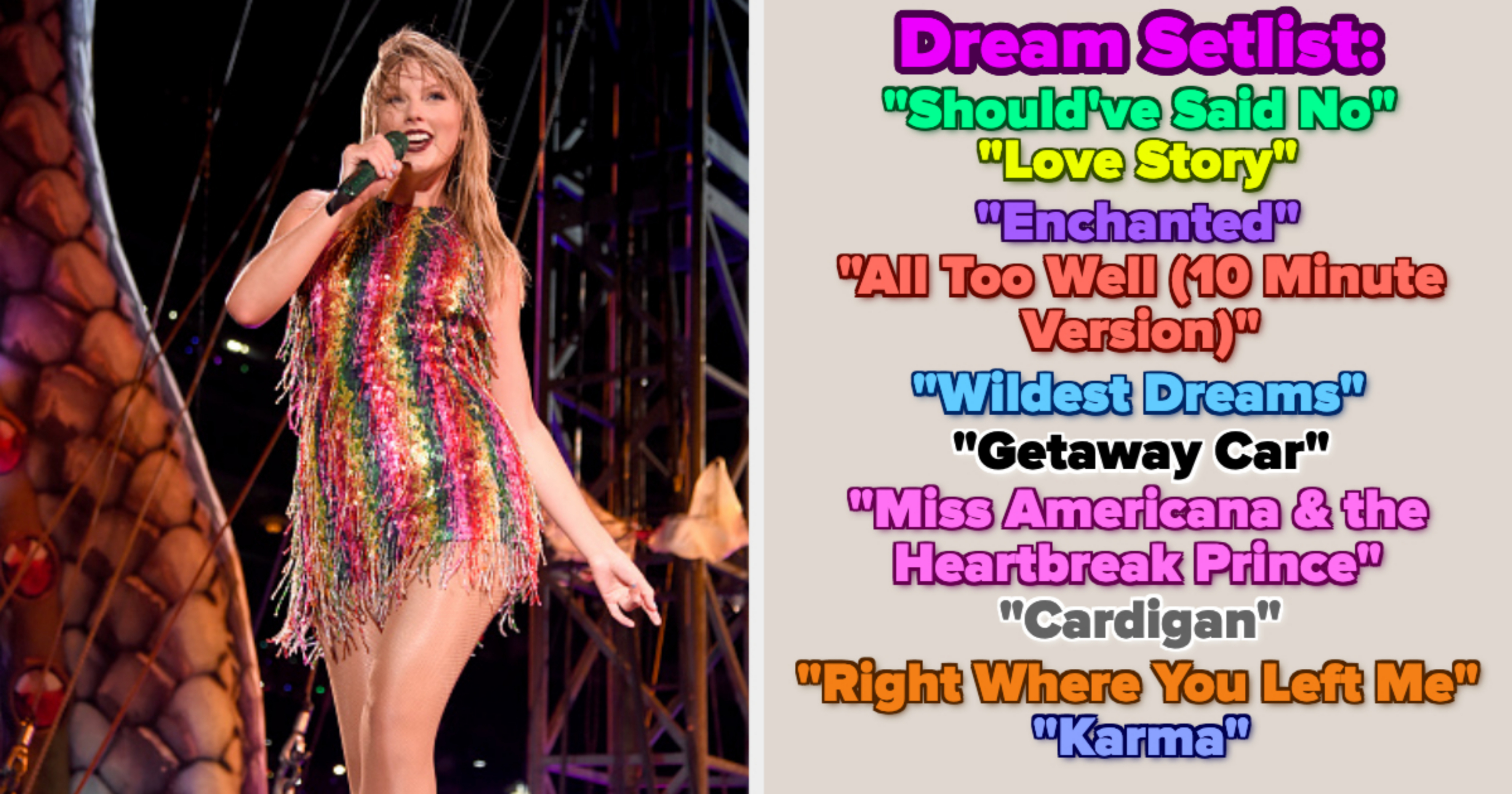 What songs are in the Taylor Swift: The Eras Tour movie setlist?