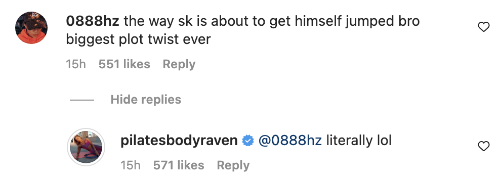 Raven saying, &quot;literally lol&quot;