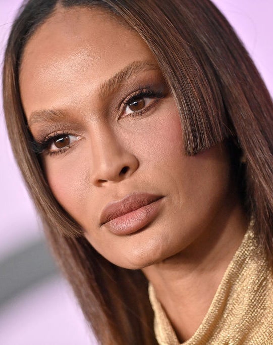 A close-up on Joan Smalls attends the 2022 American Music Awards