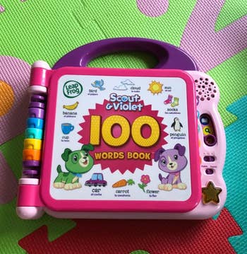 front cover of the 100 words book leapfrog toy