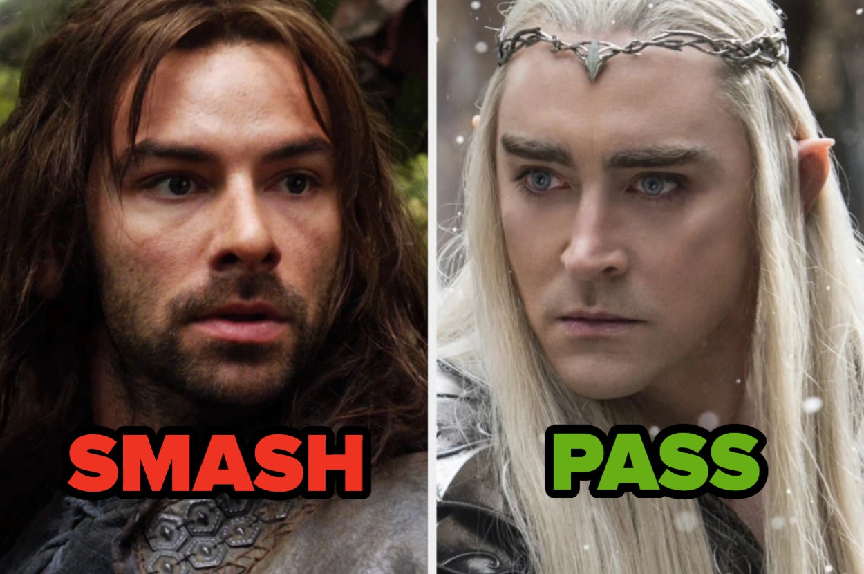 Killi and Legolas from the lord of the rings universe with smash and pass as captions