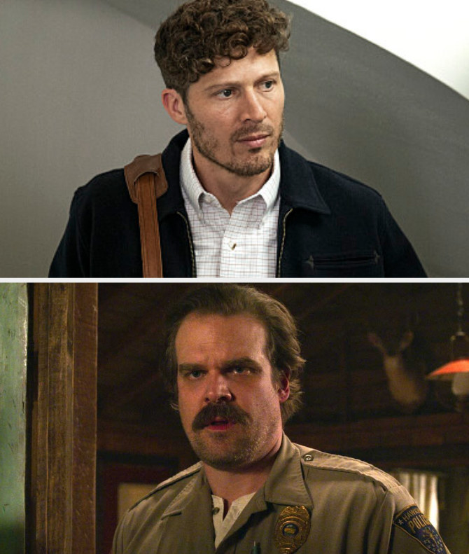Zach Gilford and David Harbour