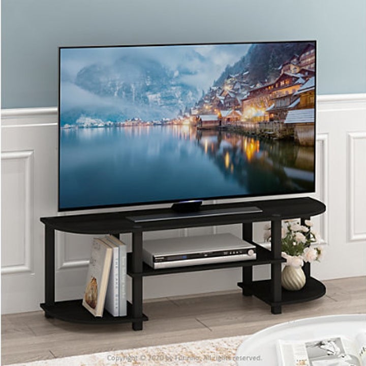 a black TV stand