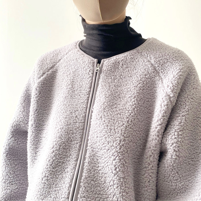 無印良品のオススメのファッションアイテム「再生ポリエステルボアフリースコート」のコーディネート