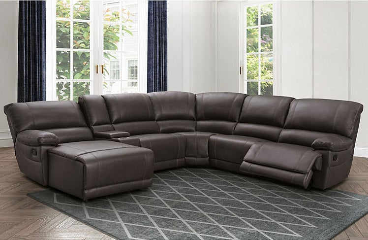 The sectional sofa in a house