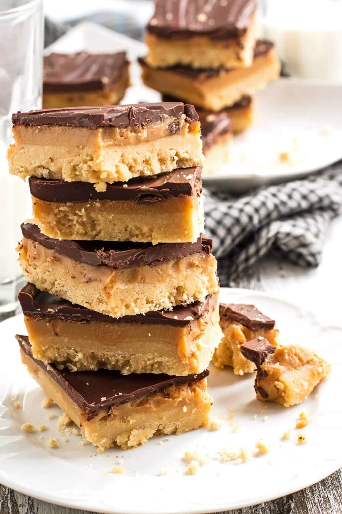 A stack of shortbread bars.