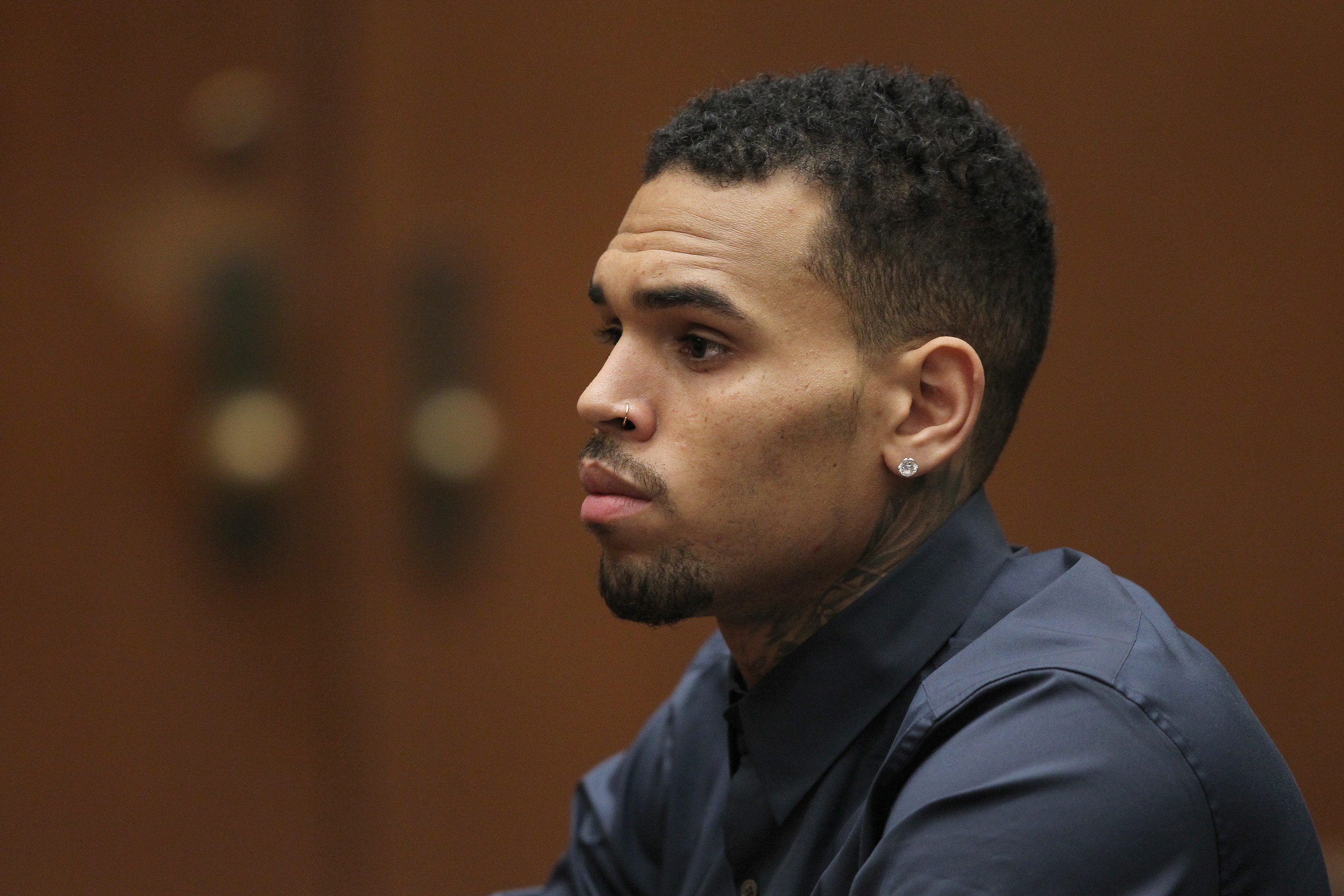 Chris Brown in court