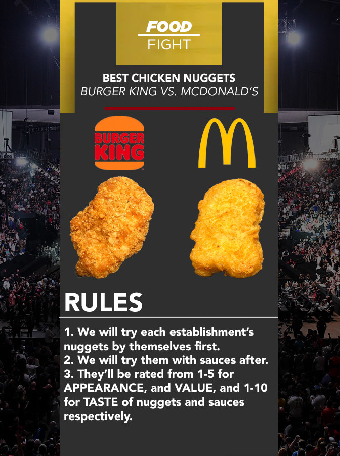 Rules for chicken nugget comparison
