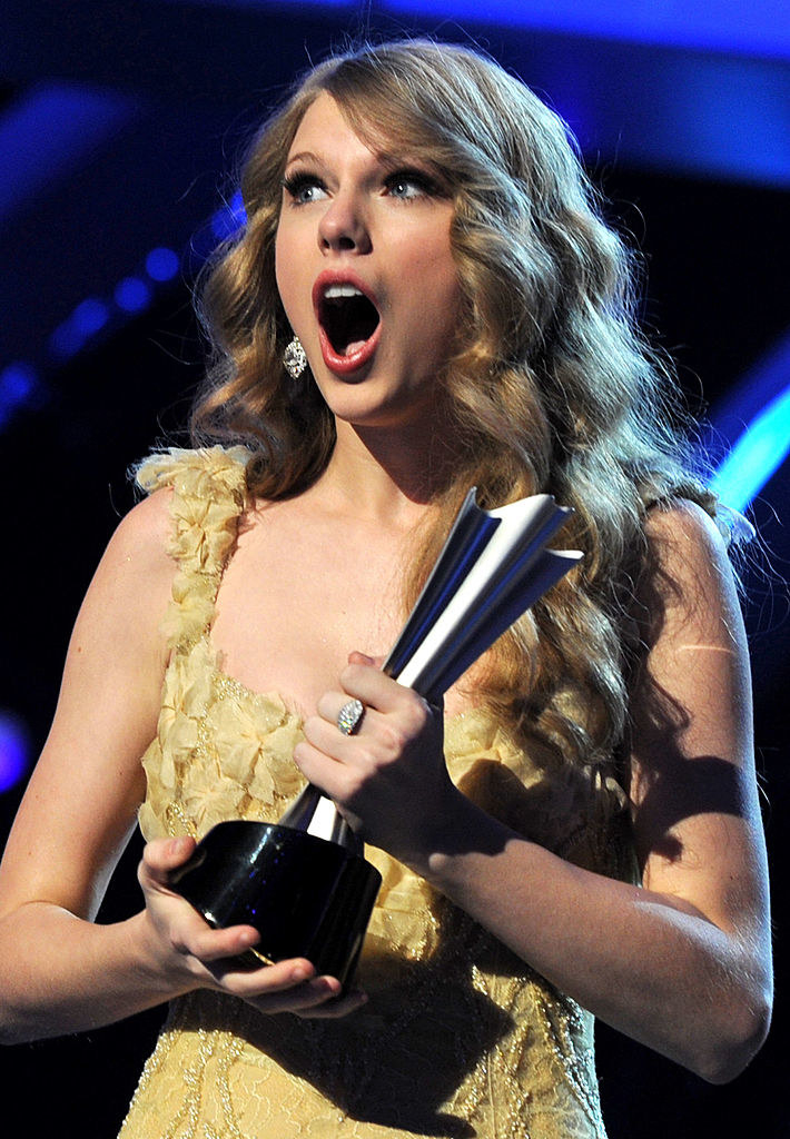 Taylor Swift looking surprised