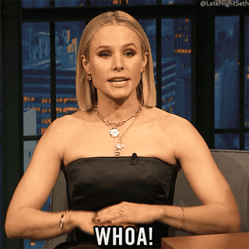 a gif of Kristen Bell saying &quot;whoa!&quot;