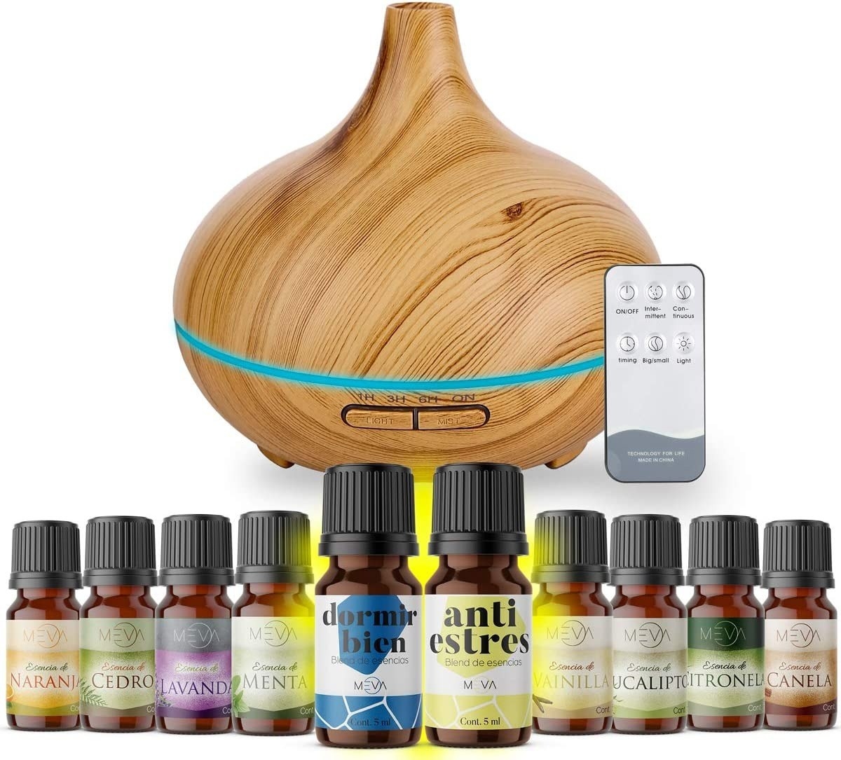 difusor aceite aromas esencial aromaterapia con 10 esencias de regalo