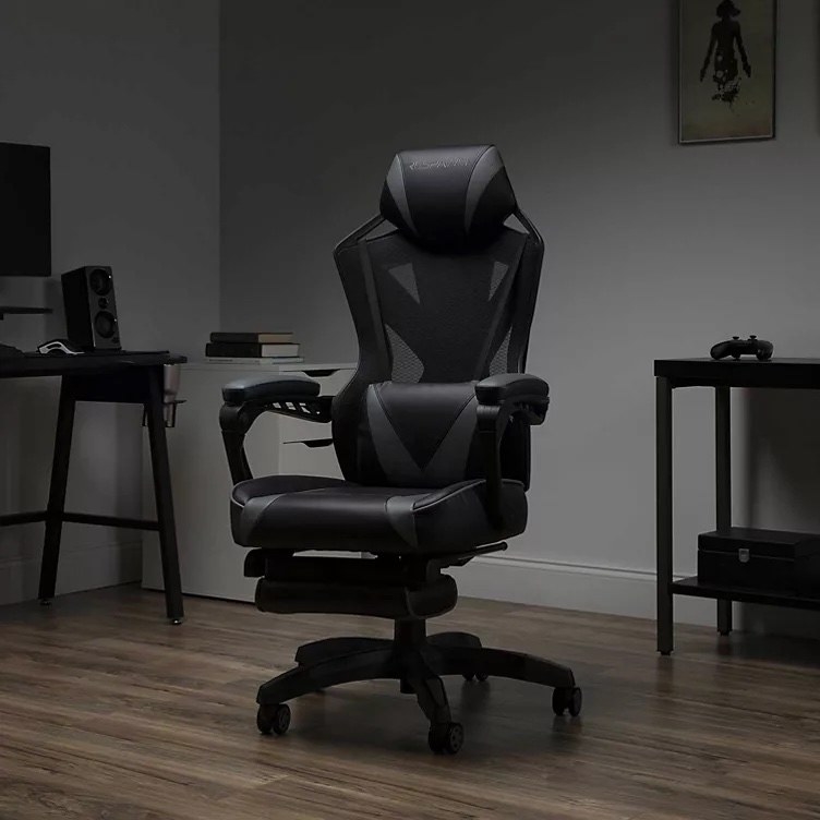 The gaming chair in gray