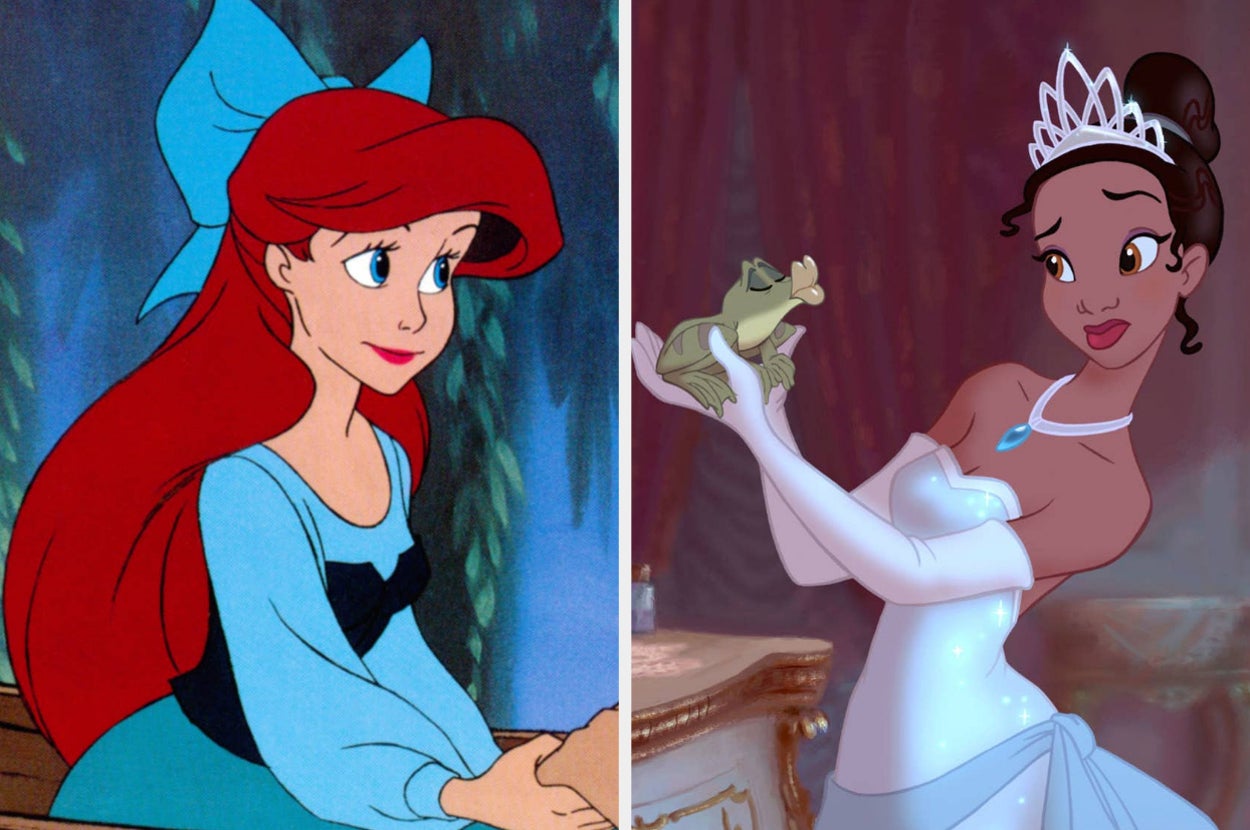 ariel and tiana from disney movies