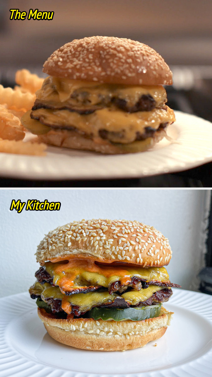 the menu burger vs the author&#x27;s burger