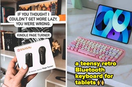 Just a bunch of great TikTok gems, from a remote control Kindle page-turner to a mini portable smoothie maker to the *cutest* tiny Bluetooth keyboard you ever saw.