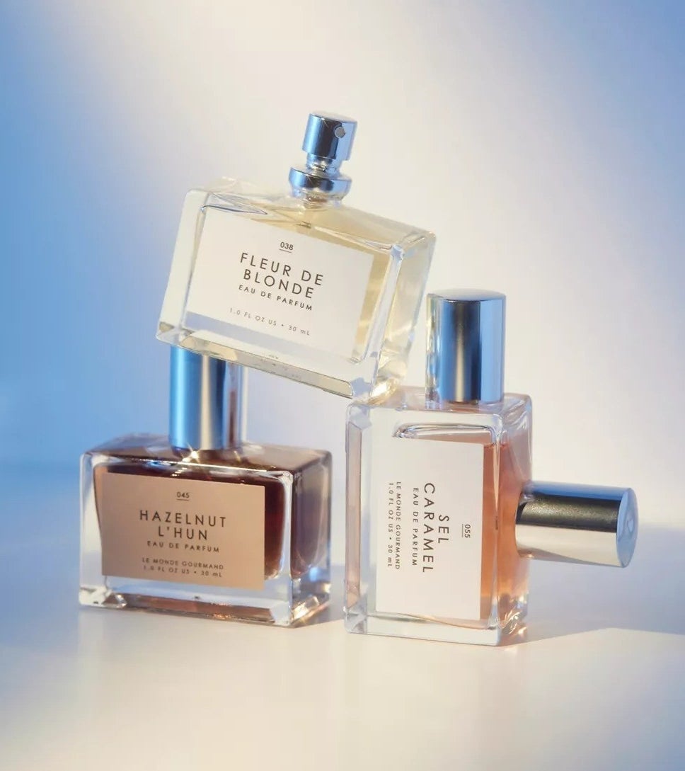 bottles of the Gourmand fragrance