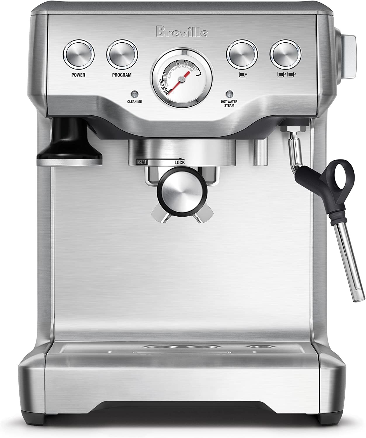 a breville espresso machine on a blank background