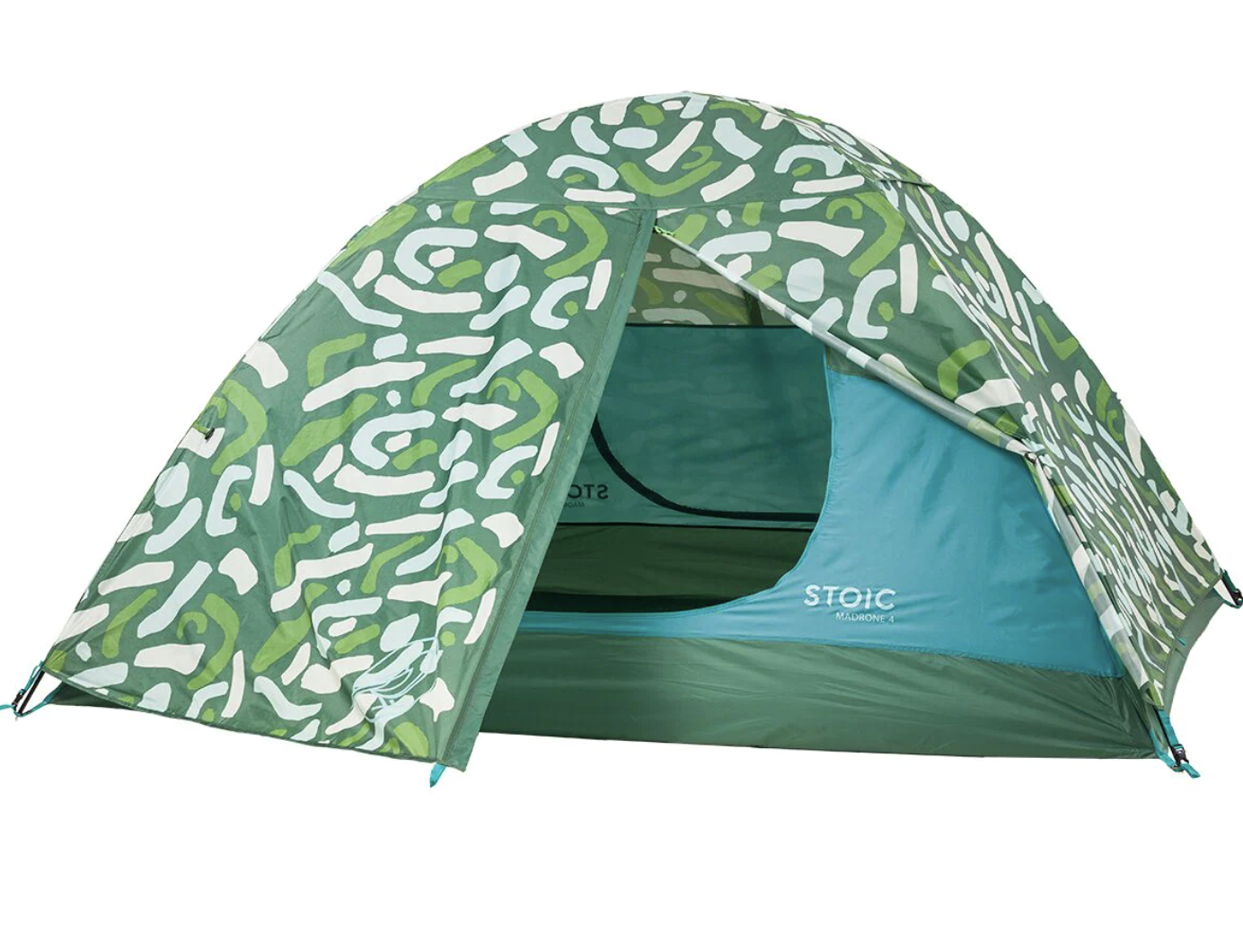 green and white tent