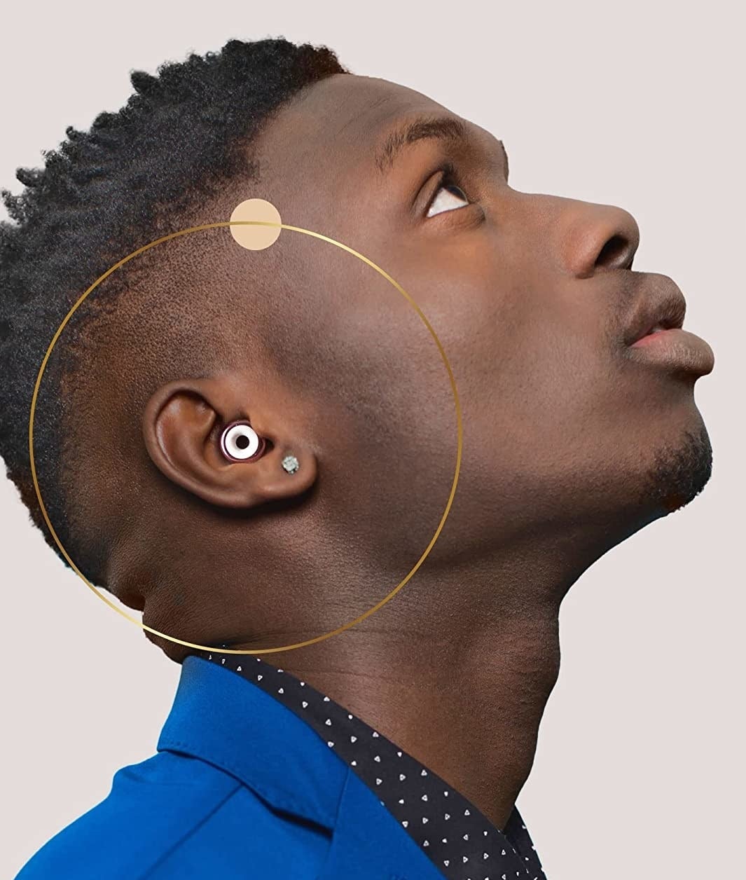 a person wearing the earplugs