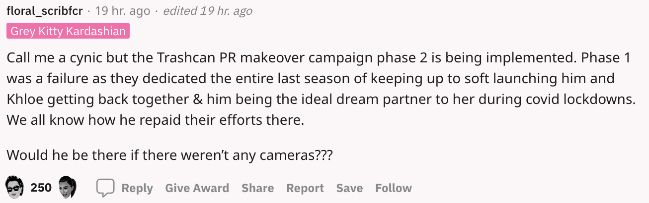 Reddit comment: &quot;Call me a cynic but the Trashcan PR makeover campaign phase 2 is being implemented; phase 1 was a failure&quot;