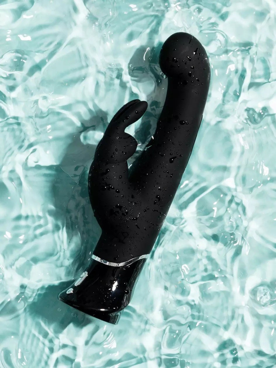 Black rabbit vibrator in water