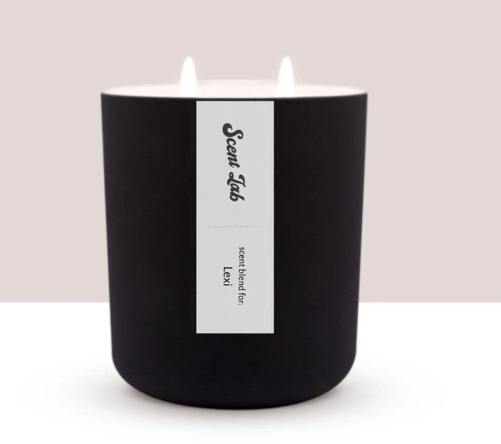 candle in a black vessel