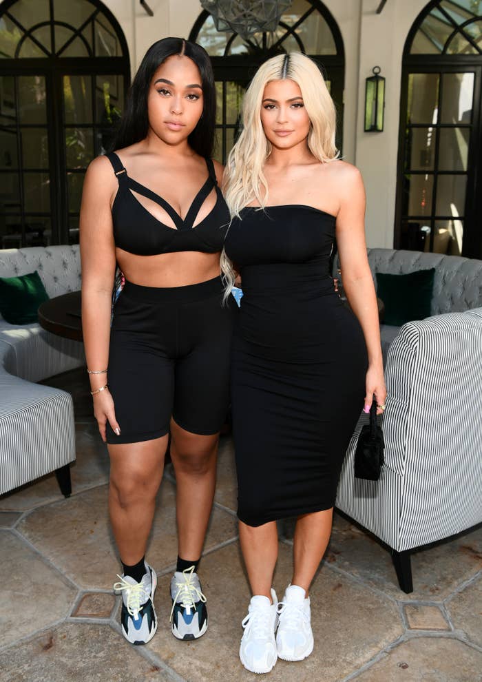 Jordyn Woods and Kylie Jenner at a activewear launch event