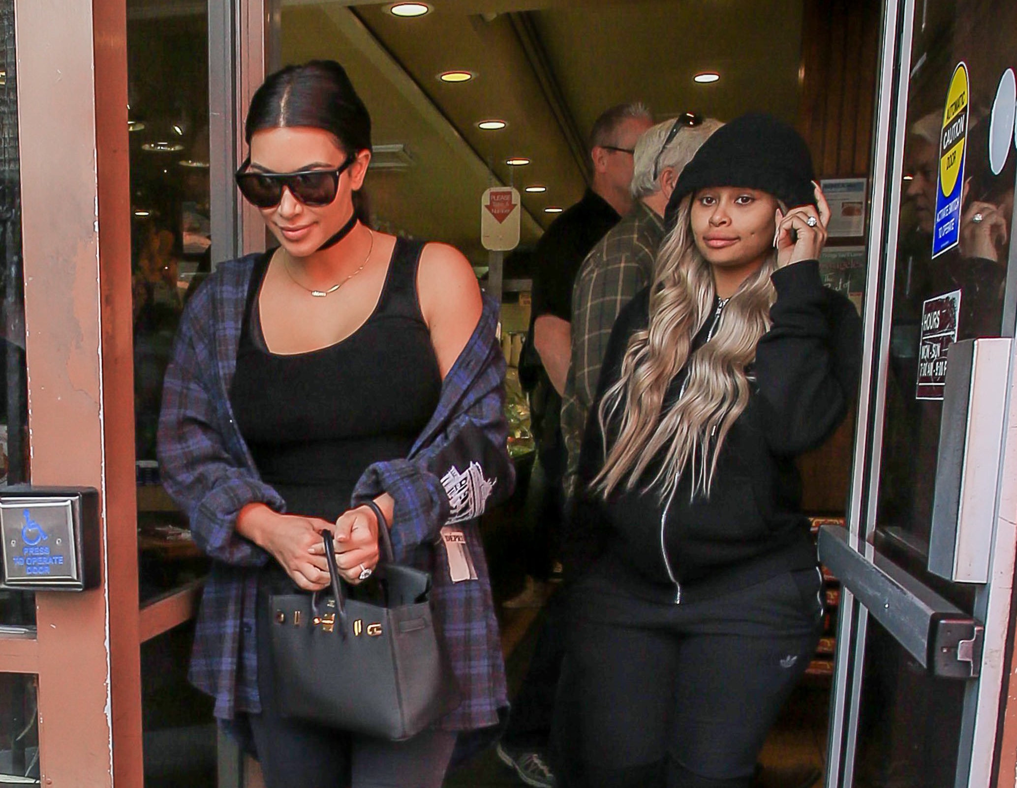 Kim Kardashian and Blac Chyna in Los Angeles in 2016