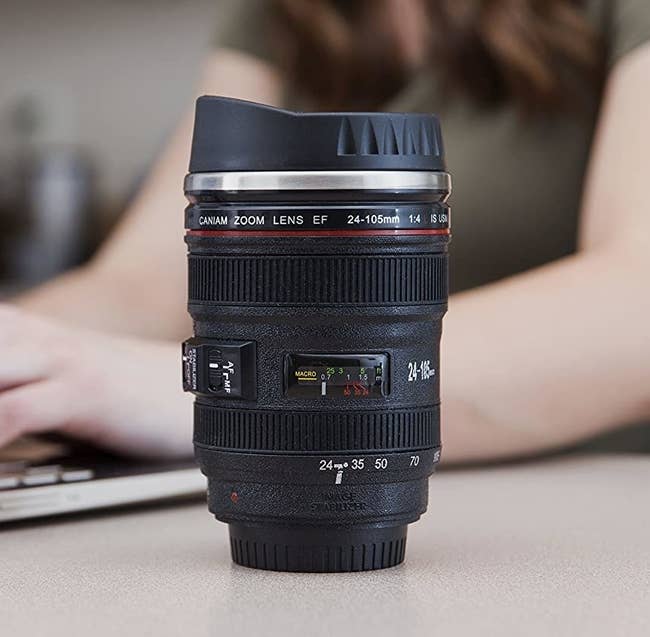 the camera lens coffee mug