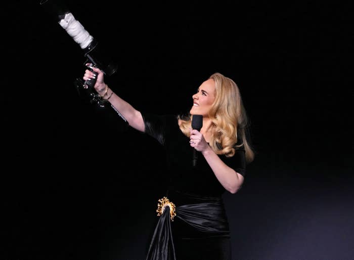 Adele performing