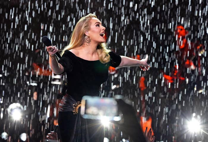 Adele performing