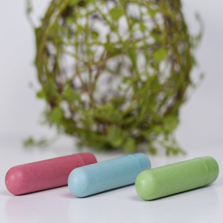 three bullet vibrators, one pink, one blue, one green