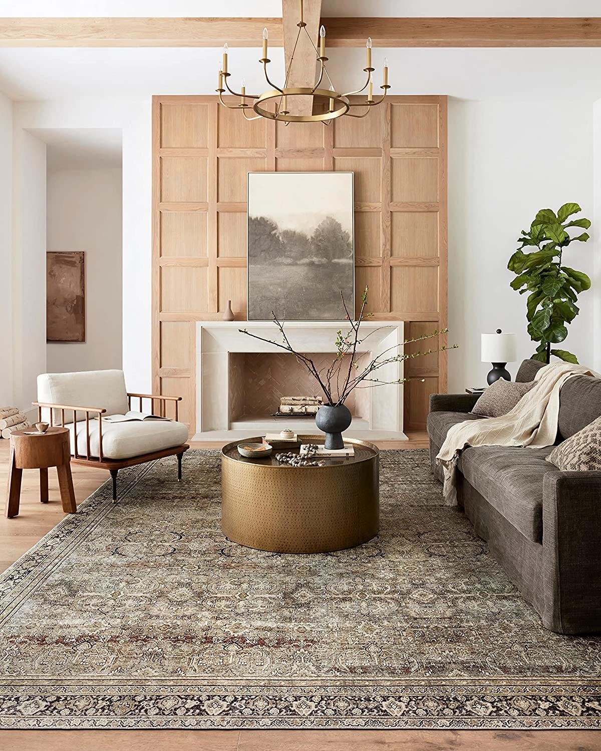 living room with rug