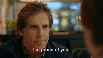 Ben Stiller as a dad telling his son he&#x27;s proud of him at a restaurant