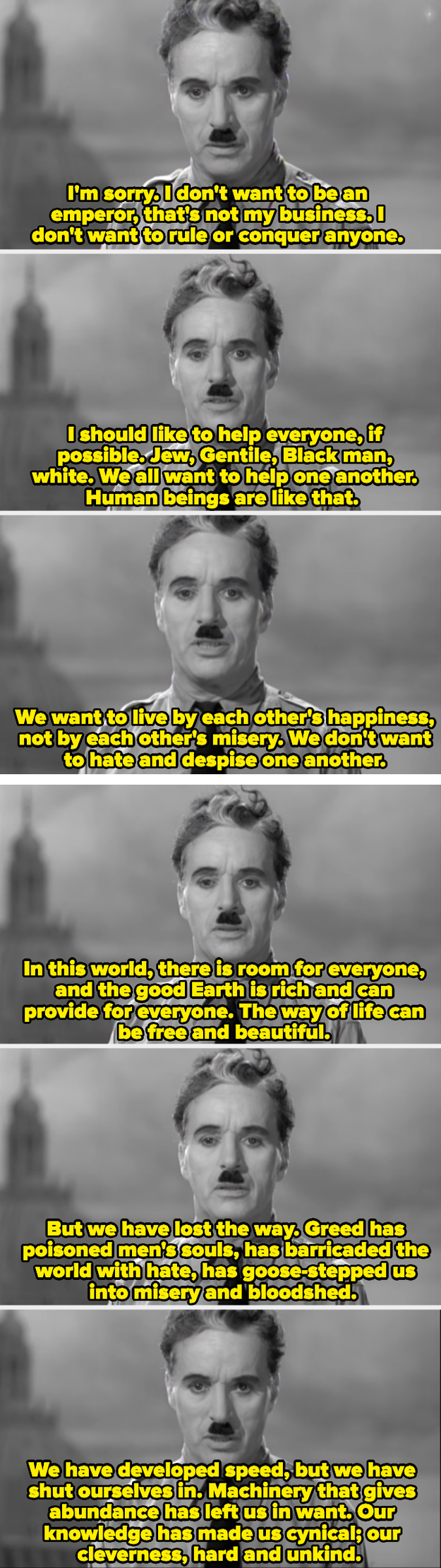 Screenshots from &quot;The Great Dictator&quot;