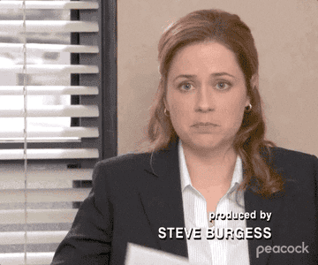 Pam on The Office showing her resume