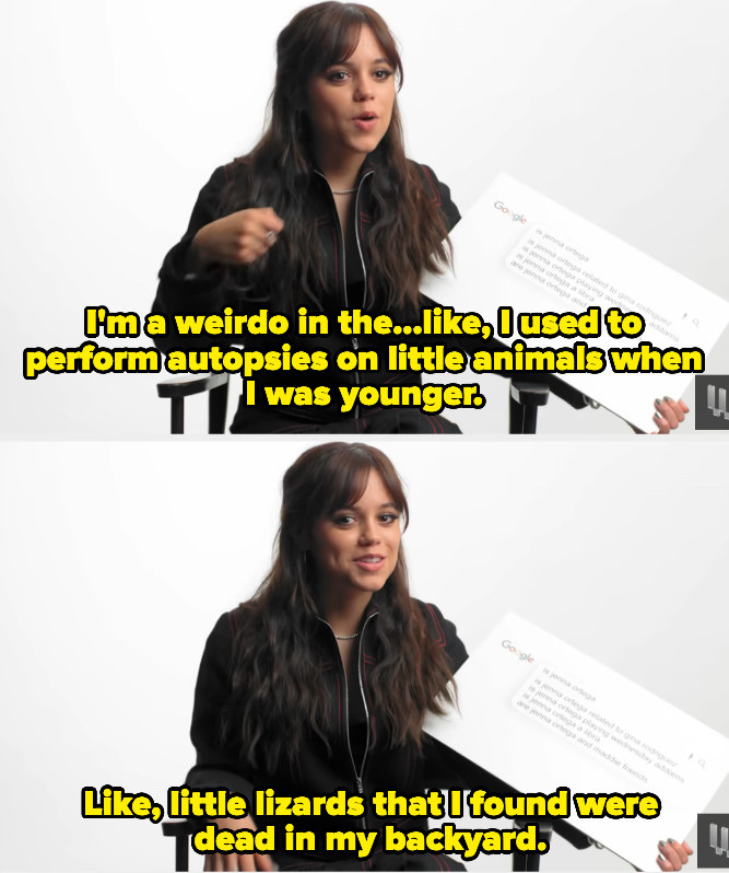 Jenna saying she&#x27;s a weirdo and performed autopsies on little animals when she was younger, like dead lizards