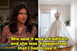 "We had a perfect wedding, except for one thing: my mother-in-law's freakout when she saw my dress."
