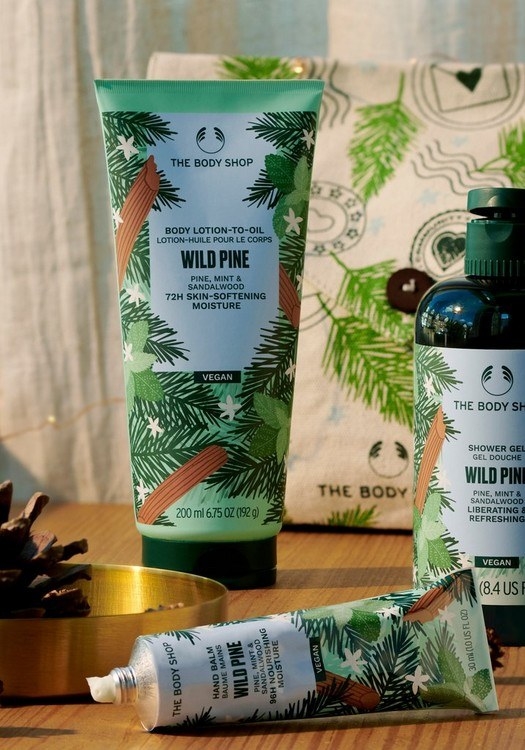 the set of the body shop lotions and body wash