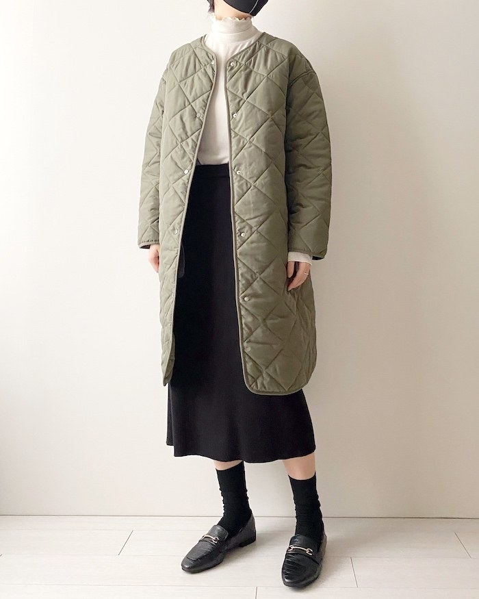 オーバーサイズ キルティングコート デザインコート トレンチコート