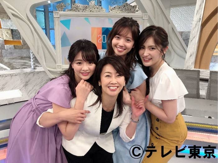 写真左から森香澄、佐々木明子、田中瞳、池谷実悠。池谷アナは『Newsモーニングサテライト』にも出演していた