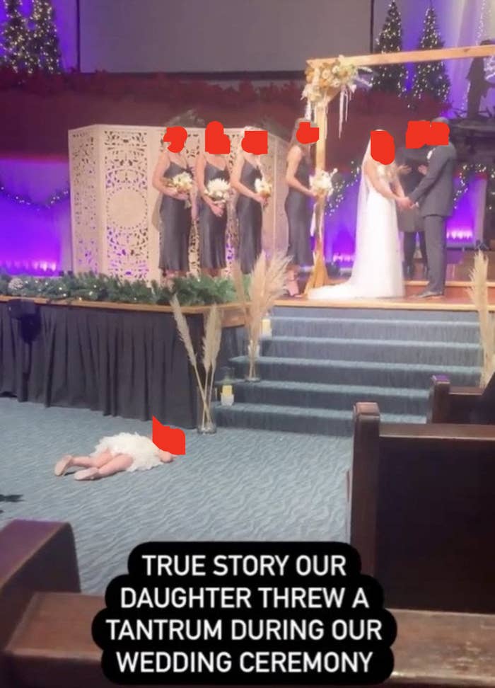 A daughter threw a tantrum during a wedding ceremony