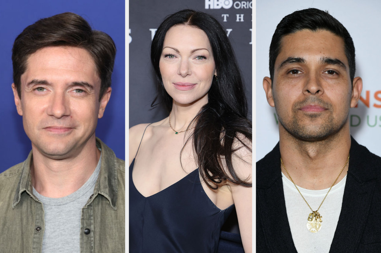 Topher Grace, Laura Prepon, Wilmer Valderrama from left to right