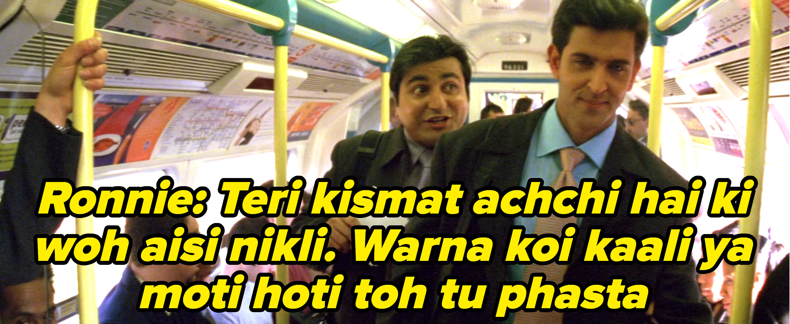 Hrithik Roshan in a train