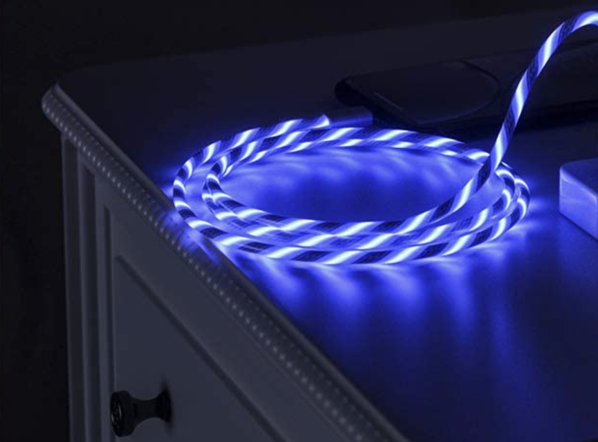 the light up phone charging cable